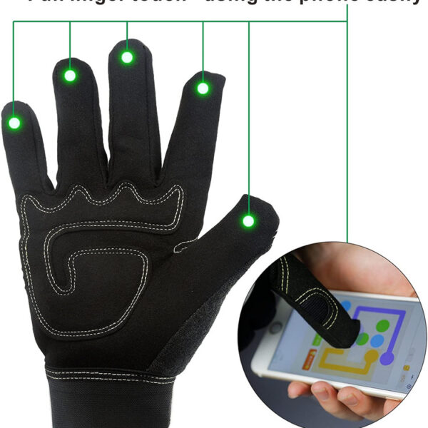 New Fashion Black Carrying Gloves with Reflective Strips