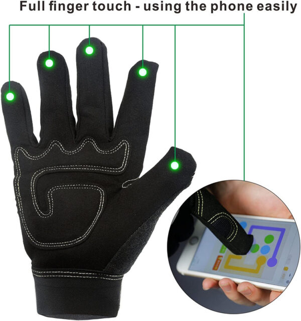 New Fashion Black Carrying Gloves with Reflective Strips