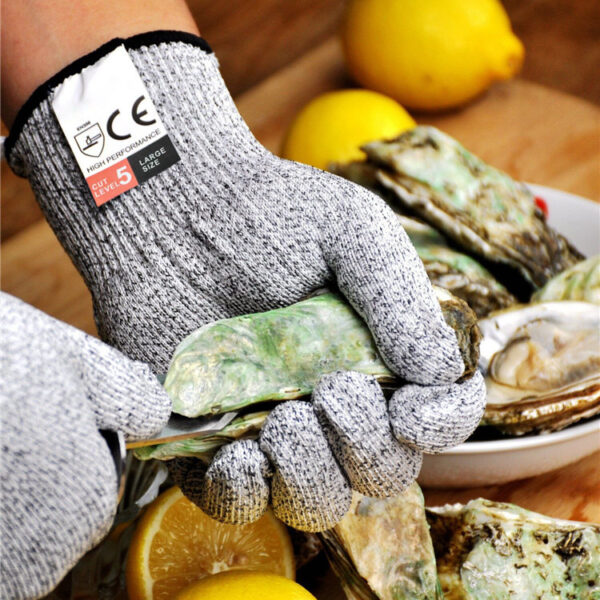 Trendy Style Split Leather Work Gloves With Knit Wrist Dotted Gloves Cotton Knitted Gloves Winter