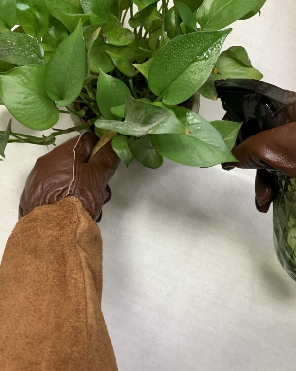 High Durability Cowhide Leather Long Women Farming & Gardening Gloves