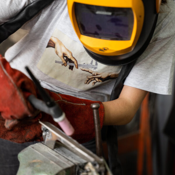 Good Quality Factory Directly Long Brown Cow Split Layer Welding Gloves for Welder's Hand Protection