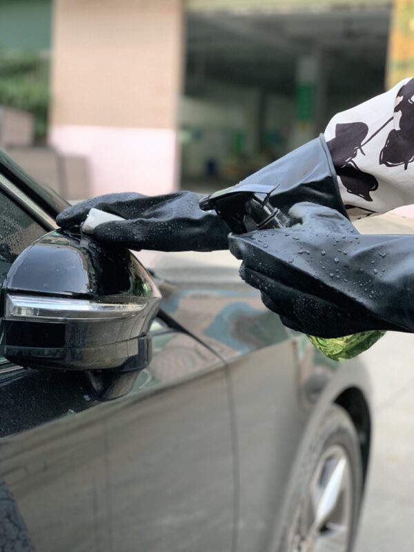 Hot Selling Black 35cm Rubber Gloves Acid And Alkali Resistant Double Protective Gloves Chemical Anti-Corrosion Labor Protect