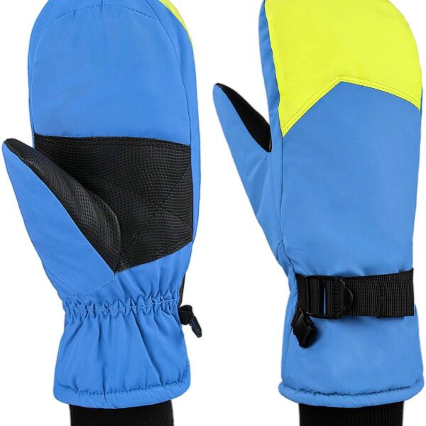 Ozero | Kids Winter Ski Mittens Waterproof Windproof Warm Gloves Thick & Thermal Lining for Girls and Boys