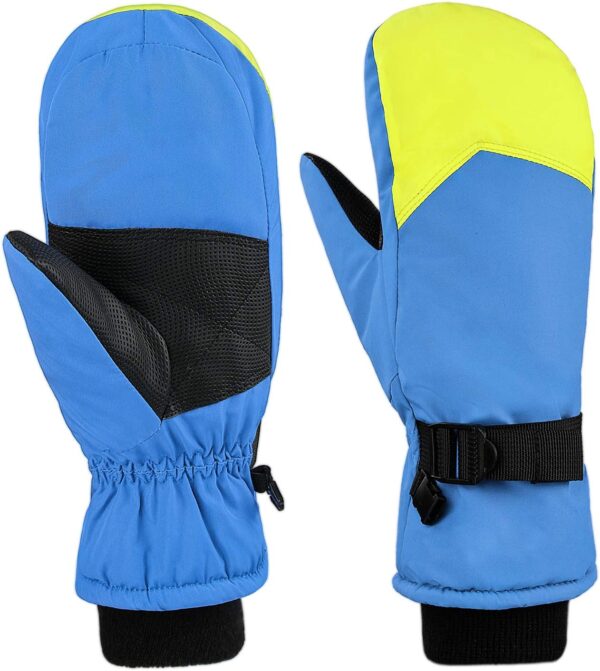 Ozero | Kids Winter Ski Mittens Waterproof Windproof Warm Gloves Thick & Thermal Lining for Girls and Boys