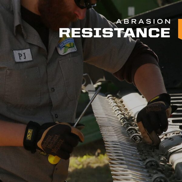 Mechanix Wear | Durable Cowhide Leather Fast Fit Work Glove with Elastic Cuff for Secure Fit, Utility Gloves for Multi-Purpose Use, Safety Gloves for Men