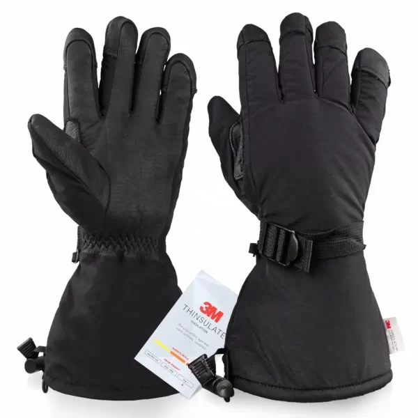 Ozero | Winter Ski Snow and Snowboard Gloves Guantes De Nieve Leather Mitts .