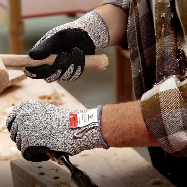 NoCry | Premium Safety Work Gloves — Touchscreen Compatible, Superior Dexterity & Breathability Level 5 Cut Resistant Work Gloves